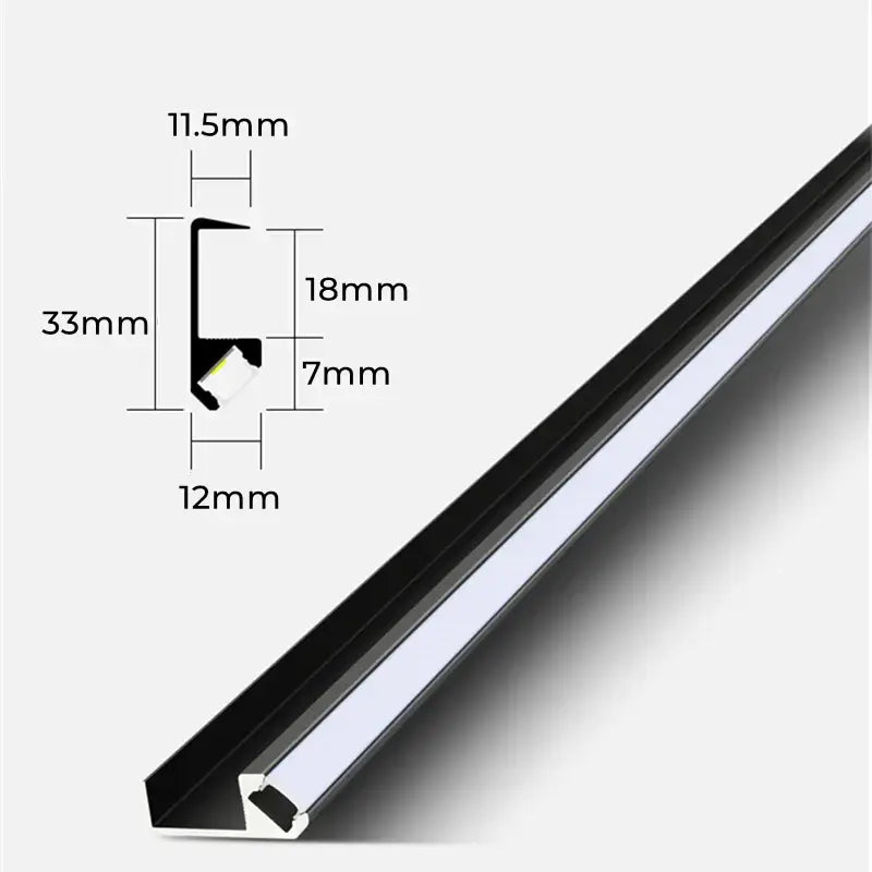 Black LED Shelf Light
