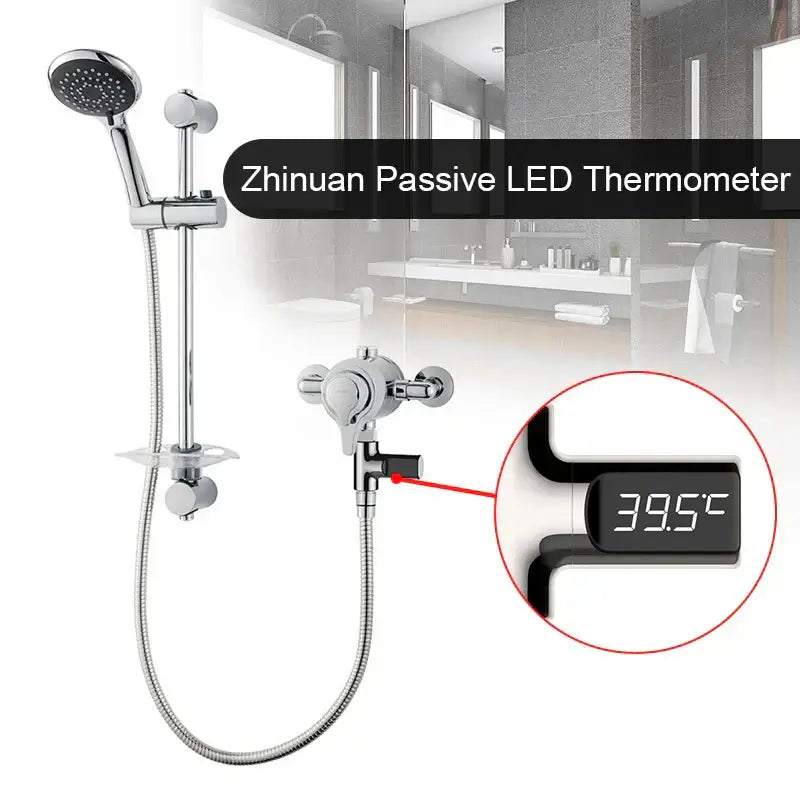 Chrome LED Shower Thermometer