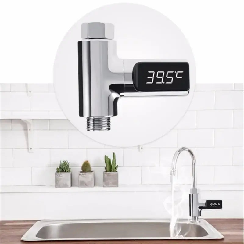 Chrome LED Shower Thermometer