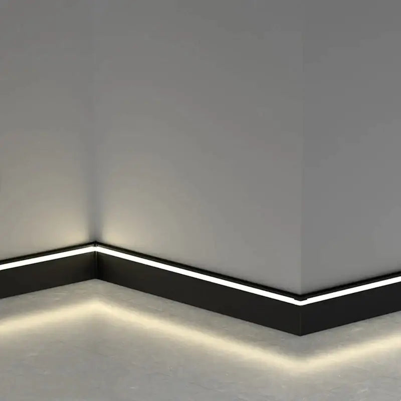 Black Aluminum Baseboard Light