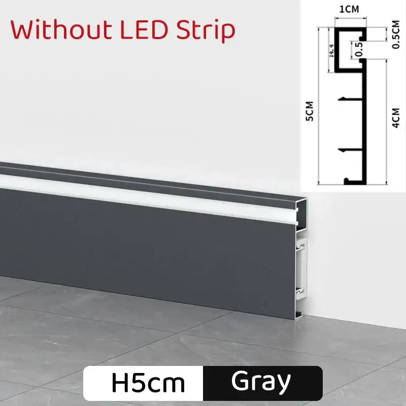 Black Aluminum Baseboard Light
