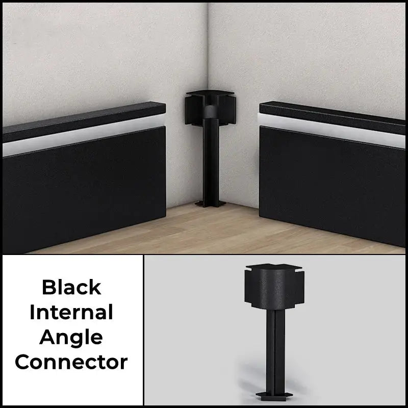 Black Aluminum Baseboard Light