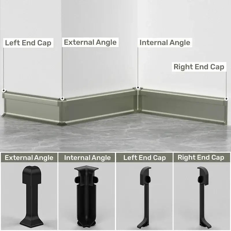 Black Aluminum Skirting Light