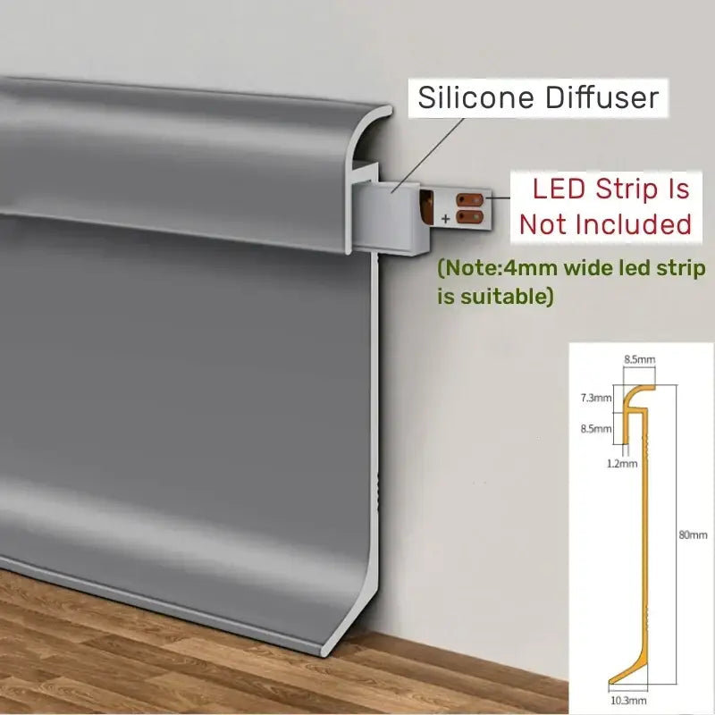 Black Aluminum Skirting Light