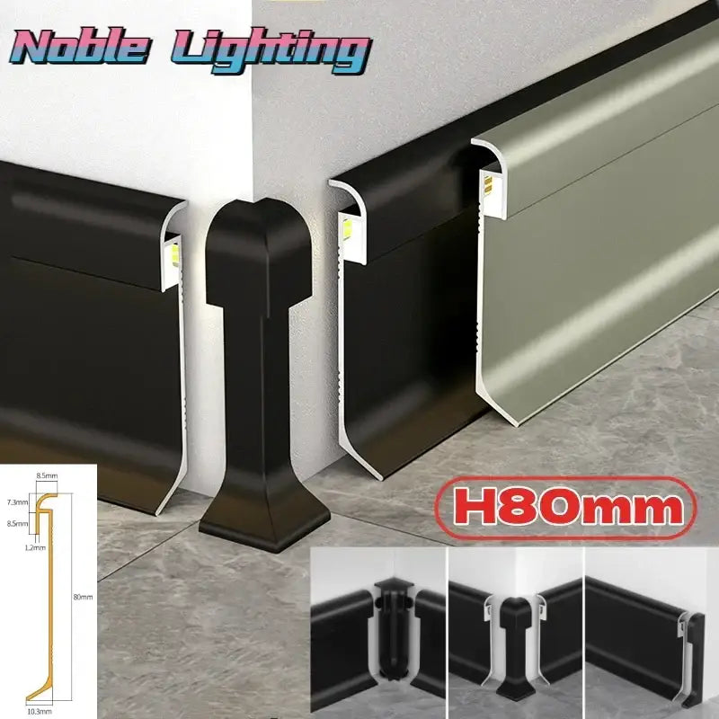 Black Aluminum Skirting Light
