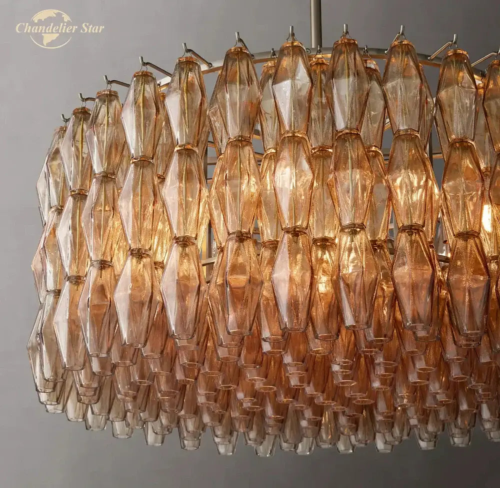 Smoke Glass LED Chandelier