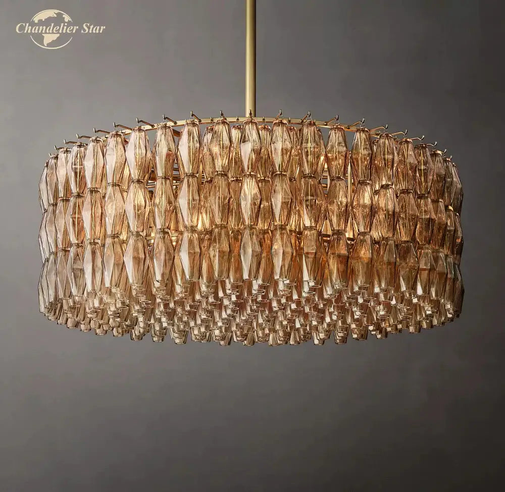 Smoke Glass LED Chandelier