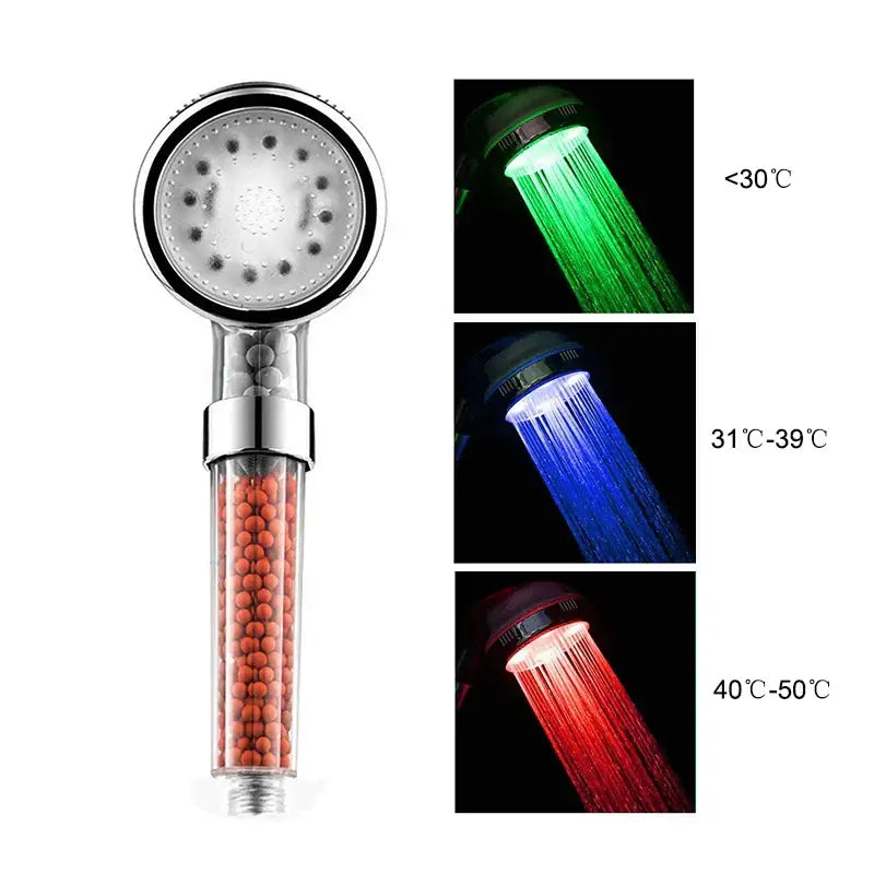 Chrome LED Shower Head