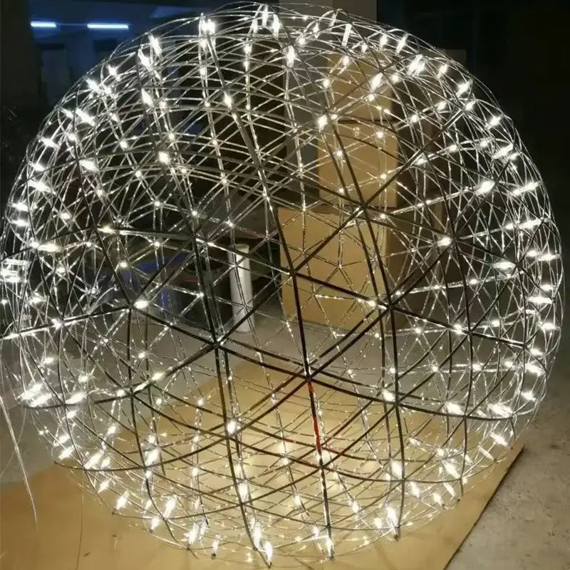 Gold Spark Ball Pendant Light 162-LED Design