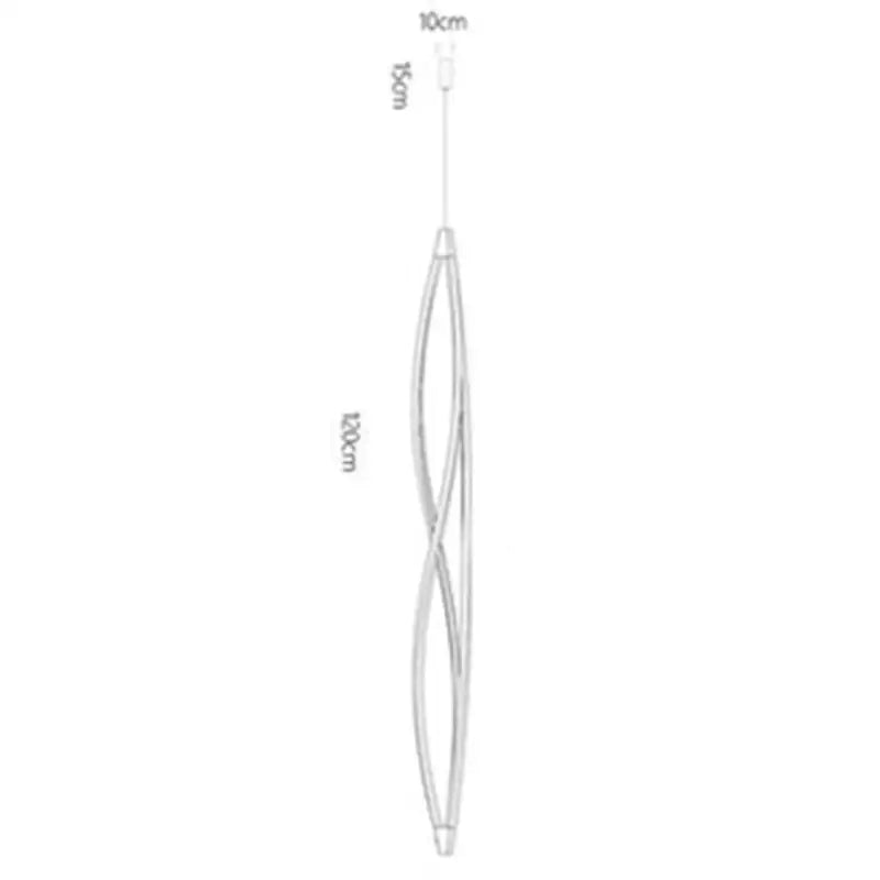 White Spiral Pendant Light Aluminum 120cm