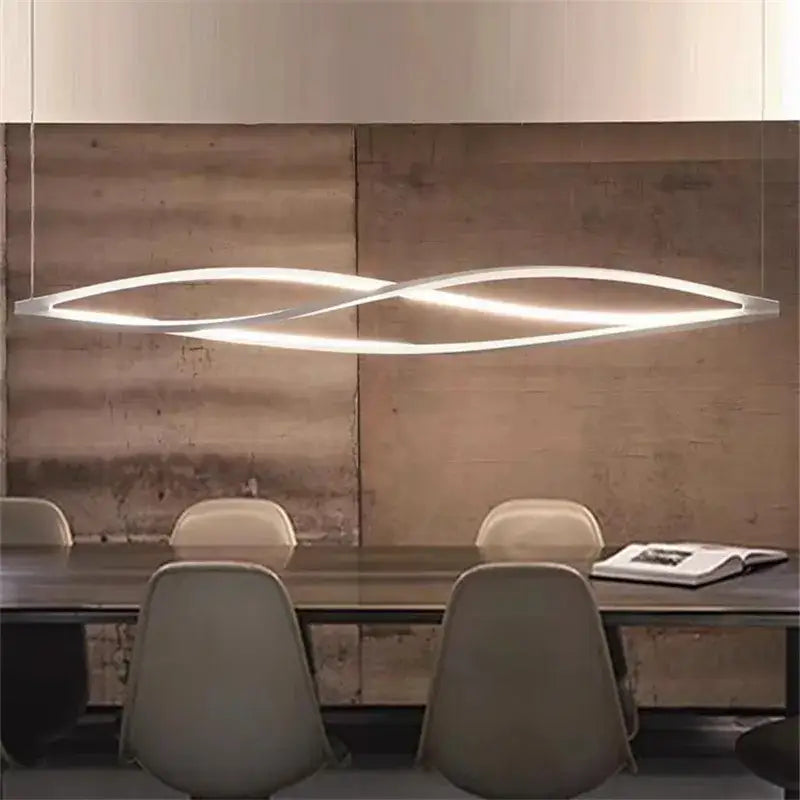 White Spiral Pendant Light Aluminum 120cm