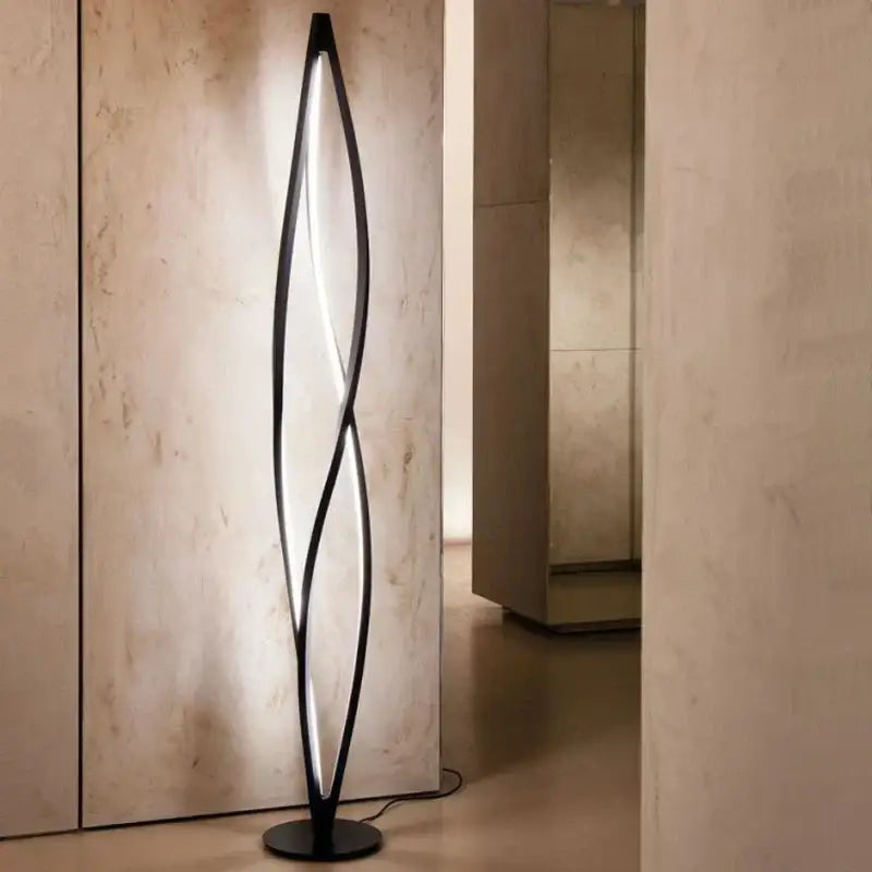 White Spiral Pendant Light Aluminum 120cm