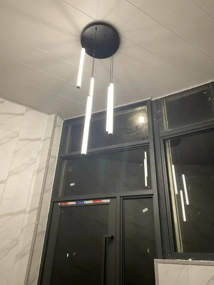 Black Spiral Ceiling Chandelier
