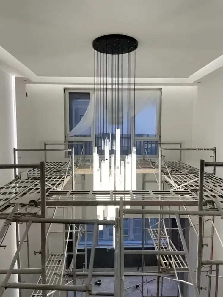 Black Spiral LED Chandelier