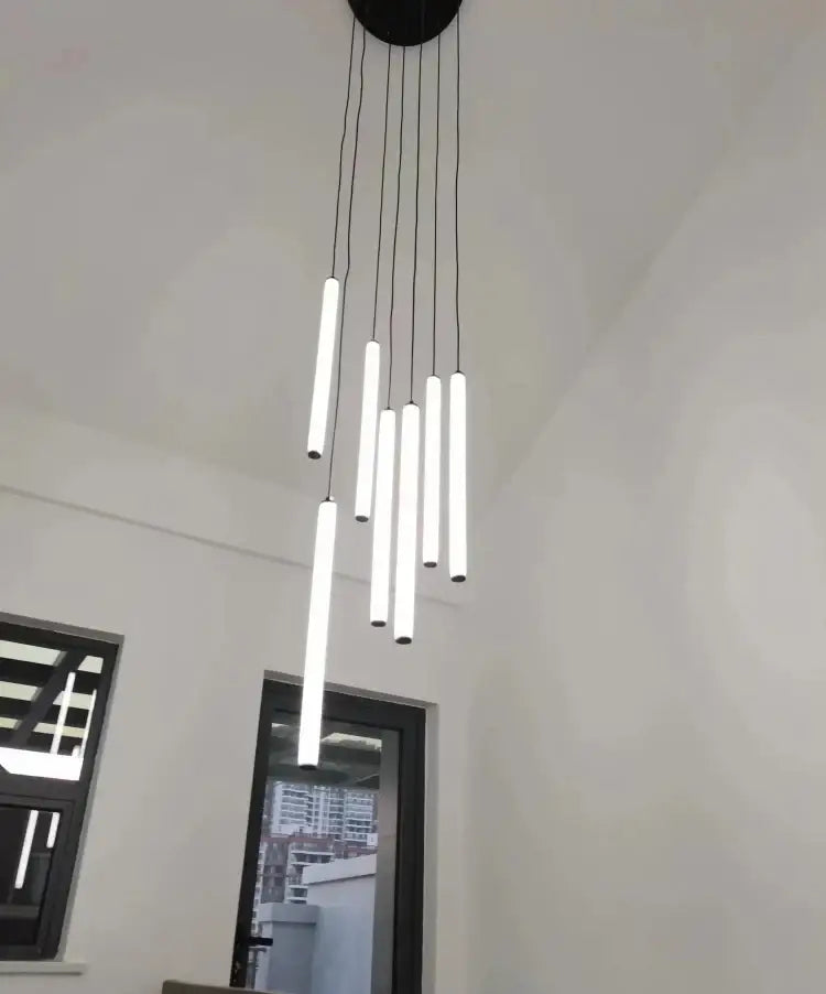 Black Spiral LED Chandelier