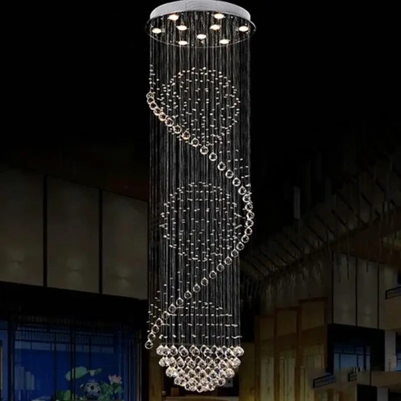 Chrome Spiral Chandelier