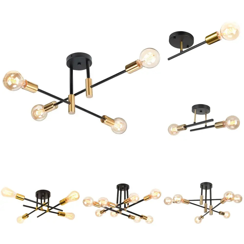 Black Brass Sputnik Chandelier
