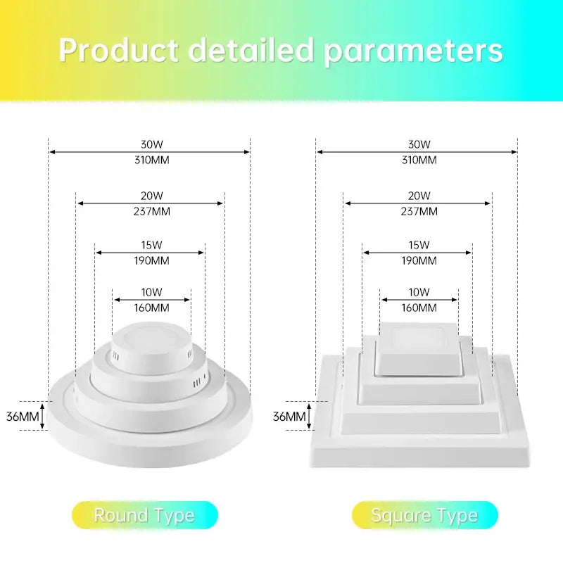 White Square LED Light