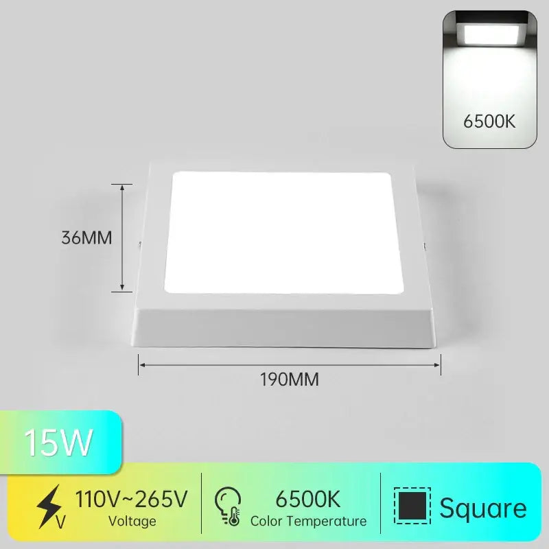 White Square LED Light