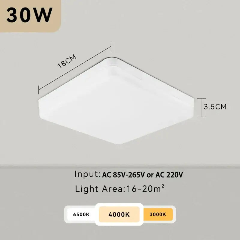 White Square LED Light