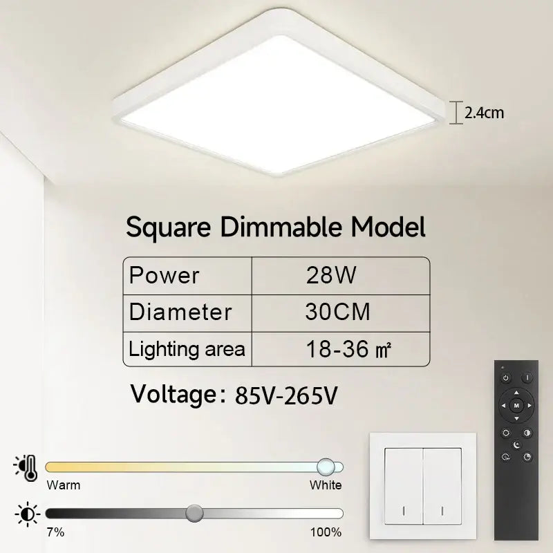 White Square LED Light