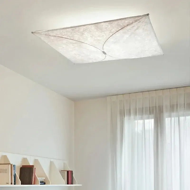 White Square Fabric Lamp