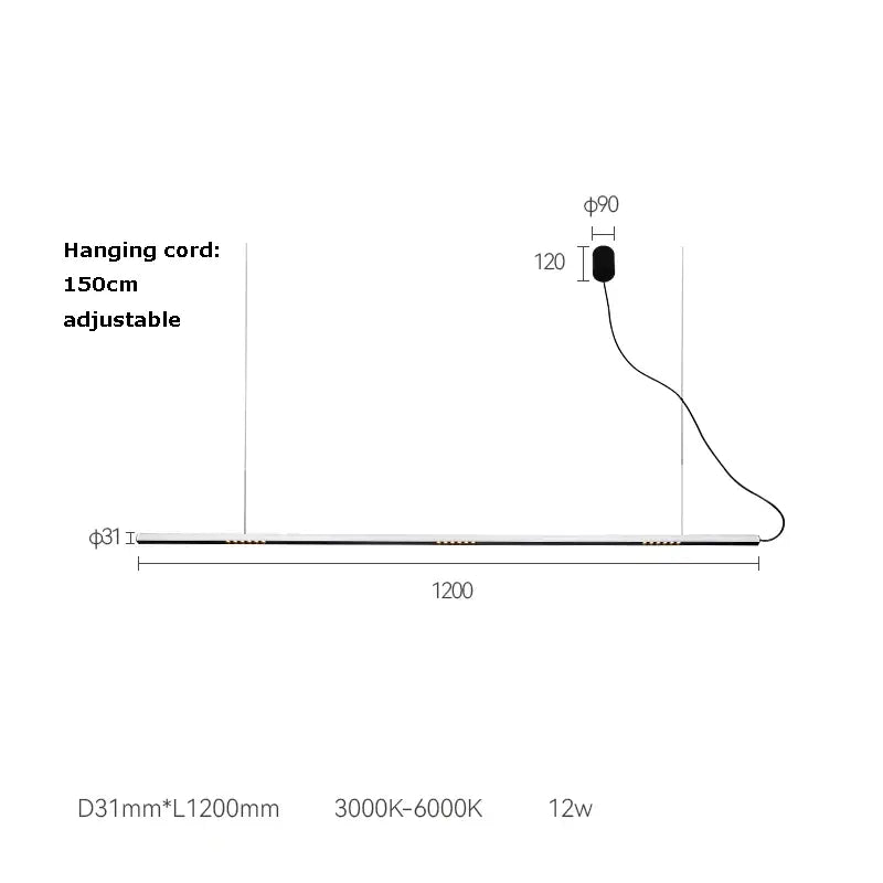 Black Square LED Chandelier Sensor Technology