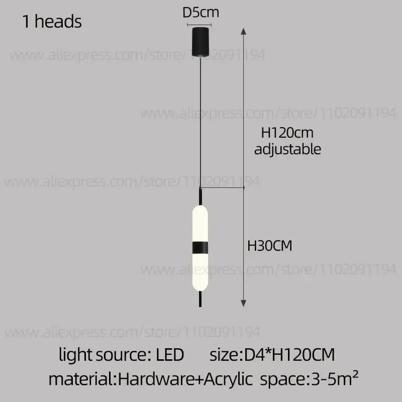 Dimmable LED Staircase Chandelier