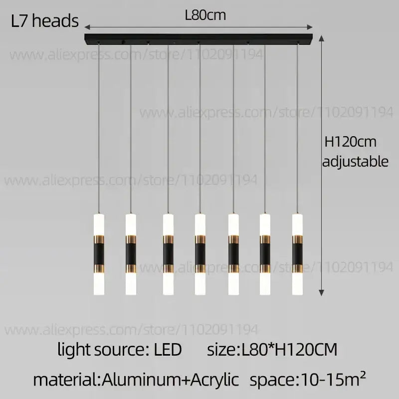 Black Staircase Pendant Light