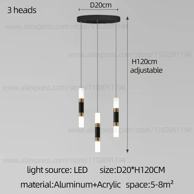 Black Staircase Pendant Light