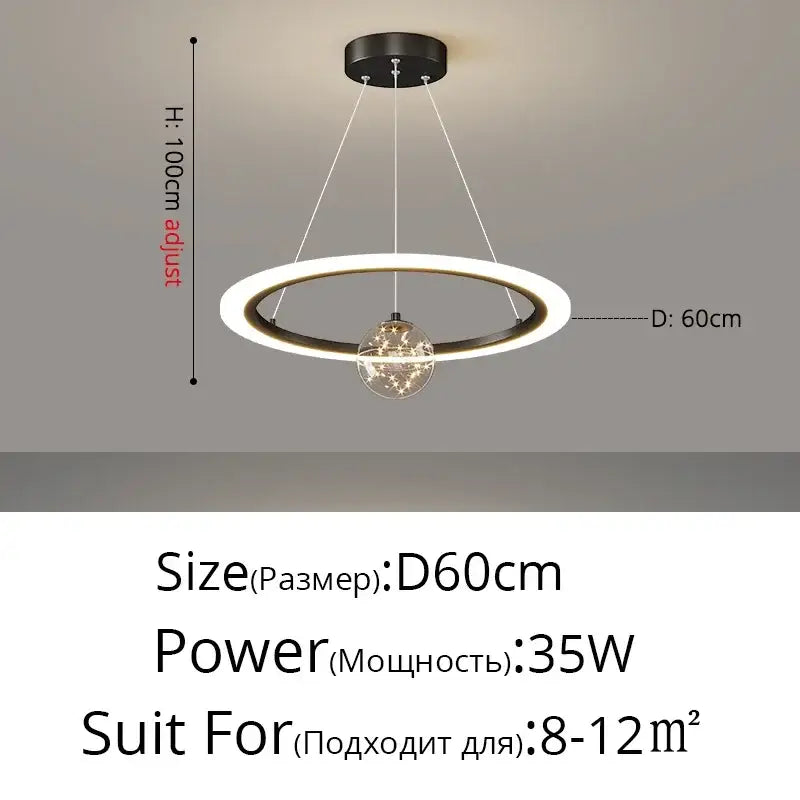 Black Star Chandelier Light
