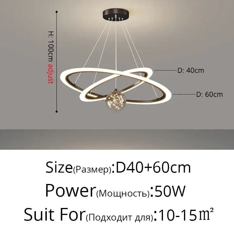Black Star Chandelier Light