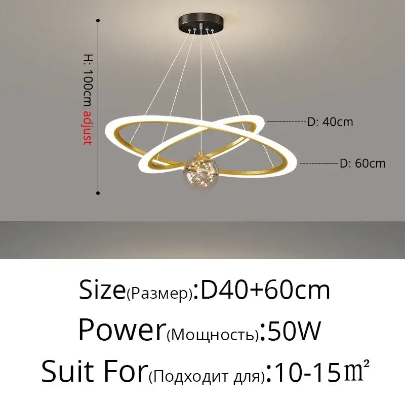 Black Star Chandelier Light