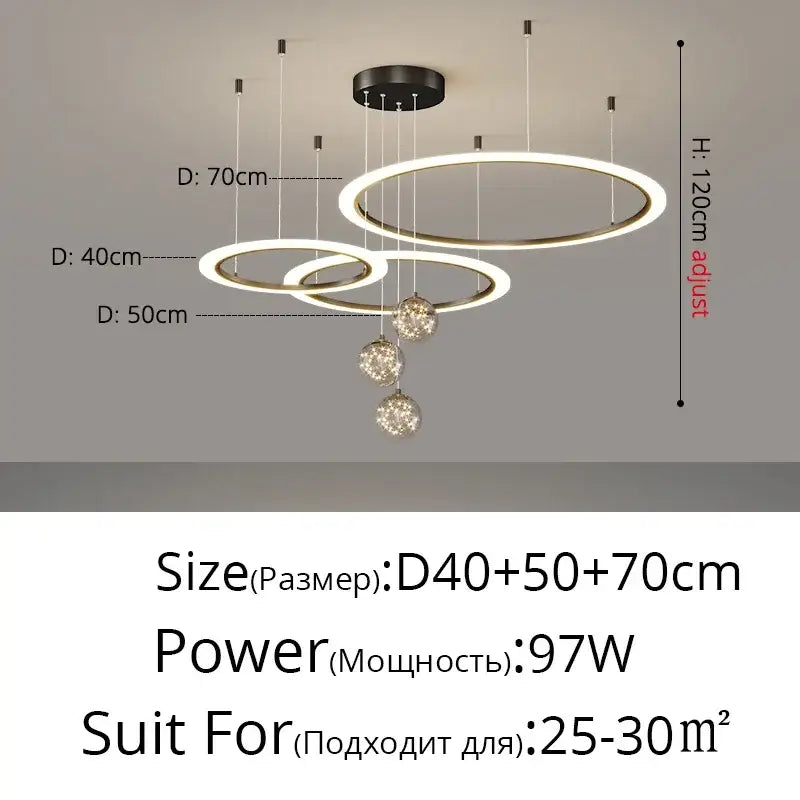Black Star Chandelier Light