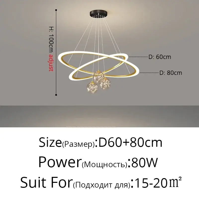 Black Star Chandelier Light