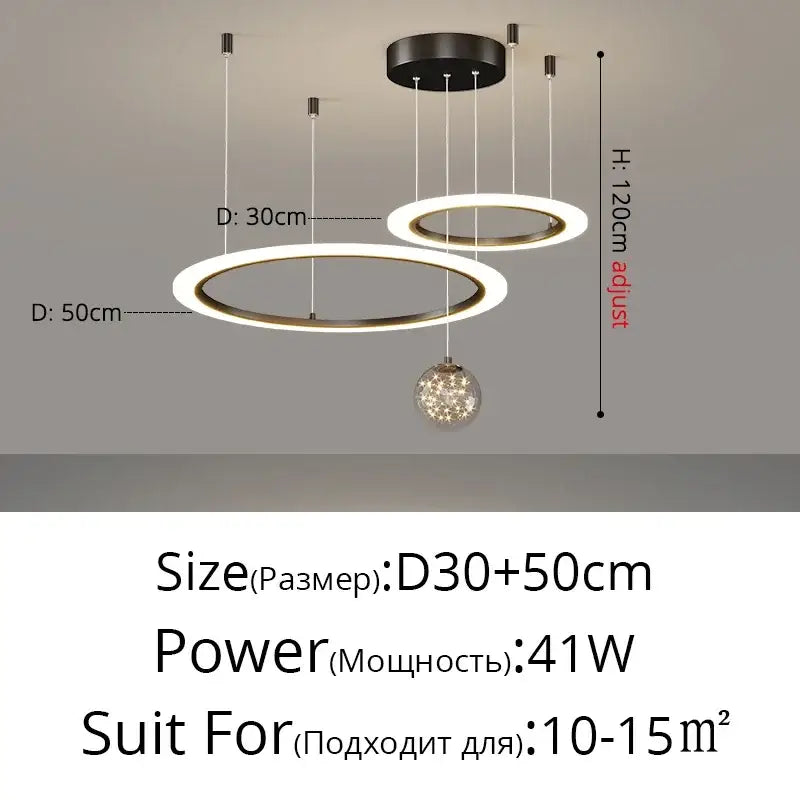 Black Star Chandelier Light