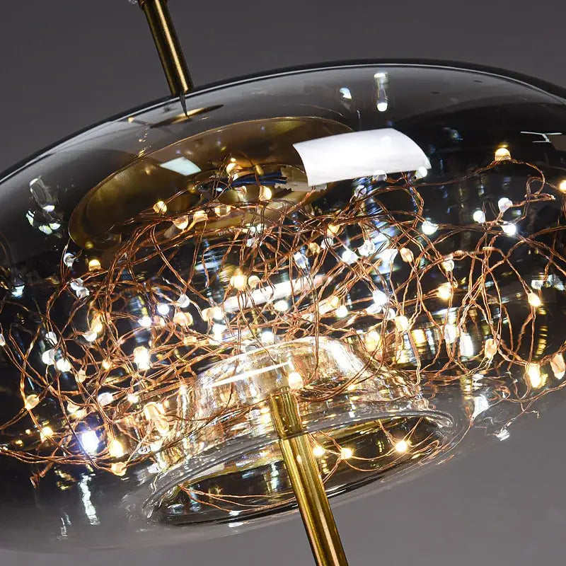 Golden Glass Starry Pendant