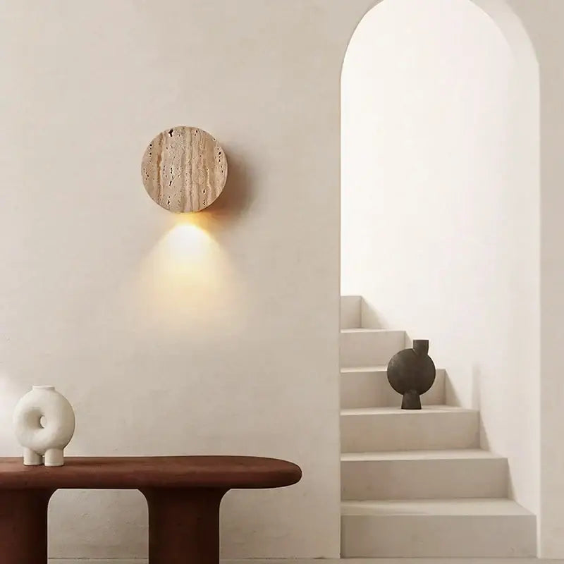 Beige Stone Wall Lamp
