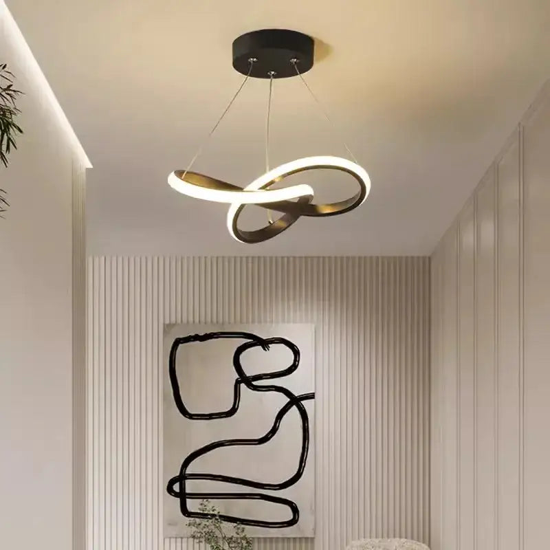 Black LED Strip Pendant Light