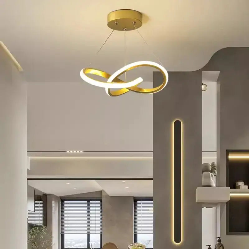 Black LED Strip Pendant Light