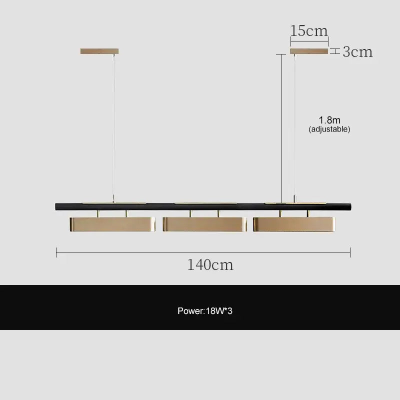 Black Gold LED Pendant
