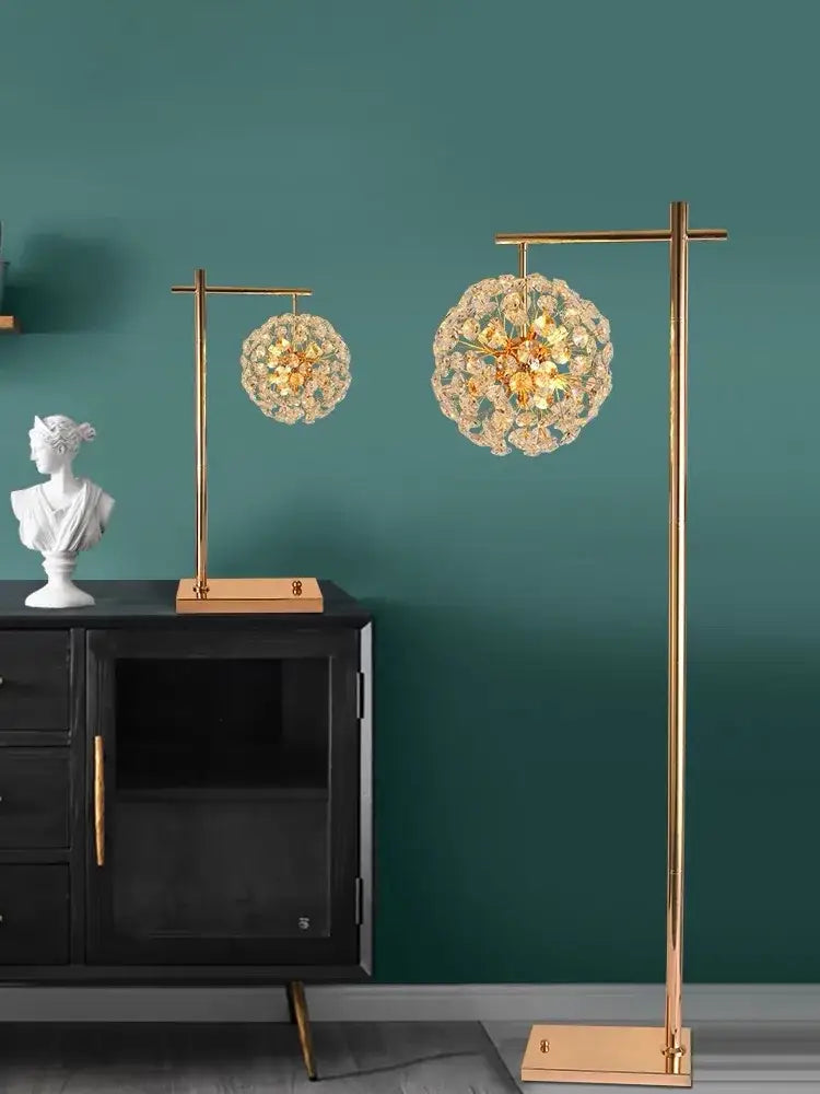 Gold Sunflower Floor Lamp