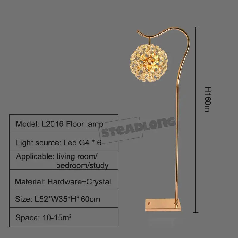 Gold Sunflower Floor Lamp