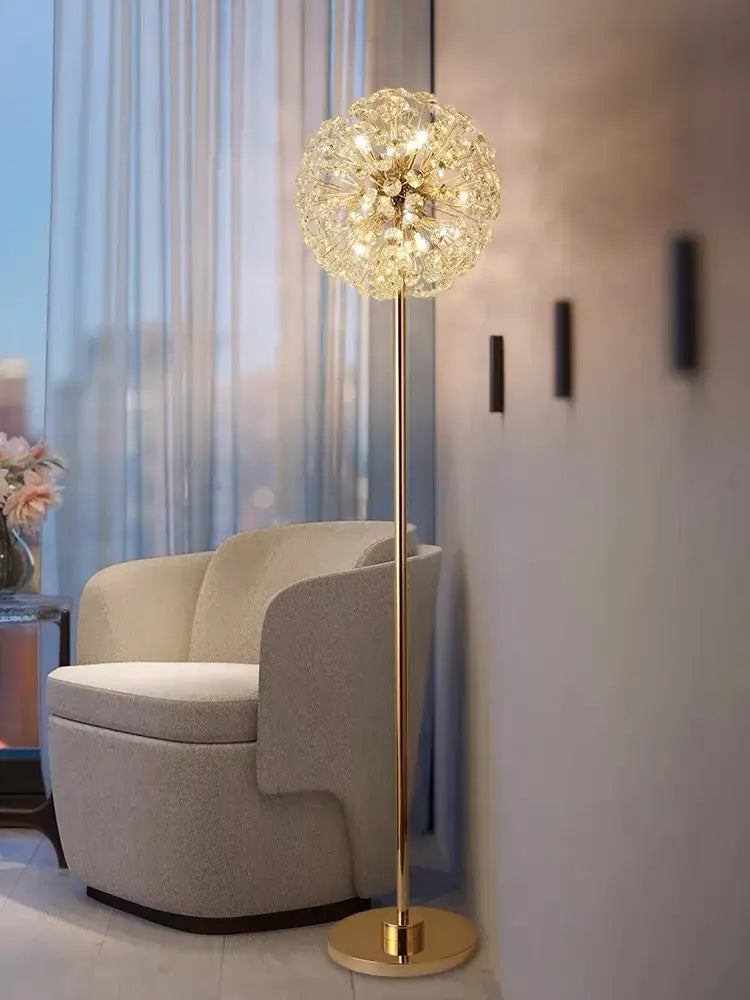 Gold Sunflower Floor Lamp