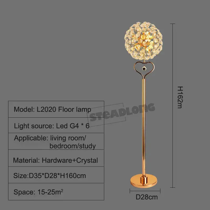 Gold Sunflower Floor Lamp