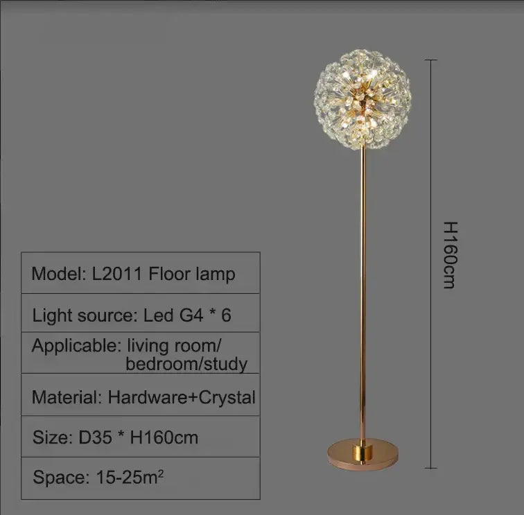 Gold Sunflower Floor Lamp