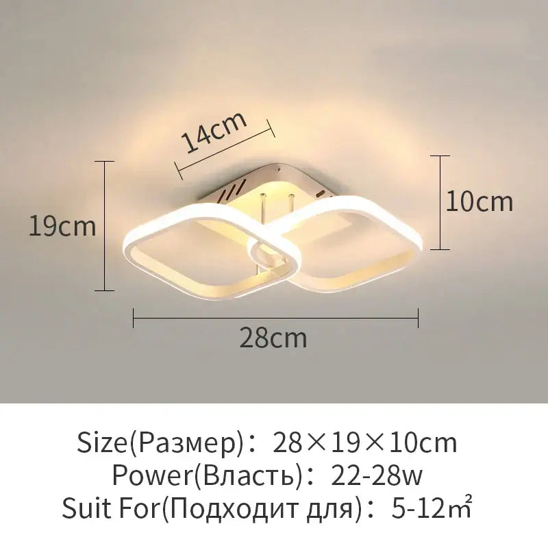 White Surface Ceiling Light