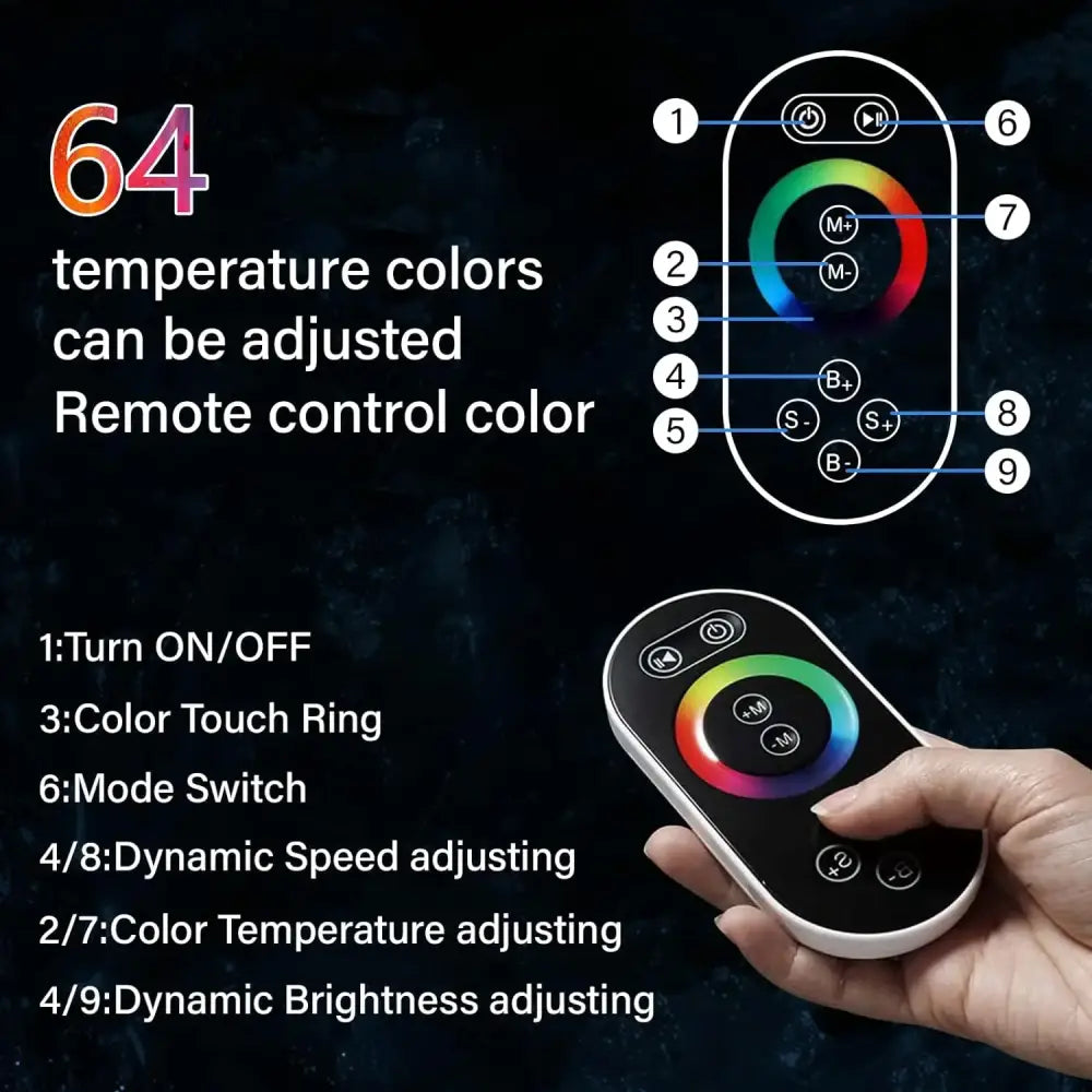 Black LED Shower System