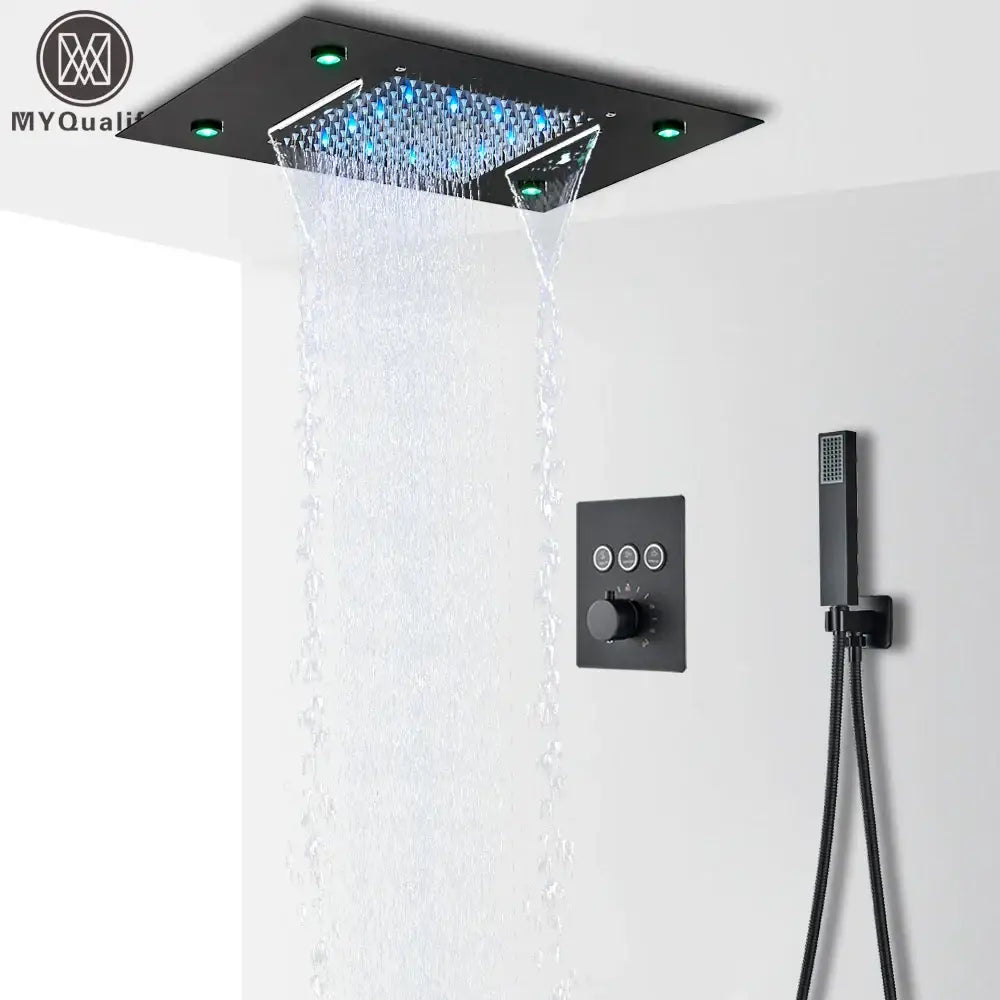 Black LED Shower System