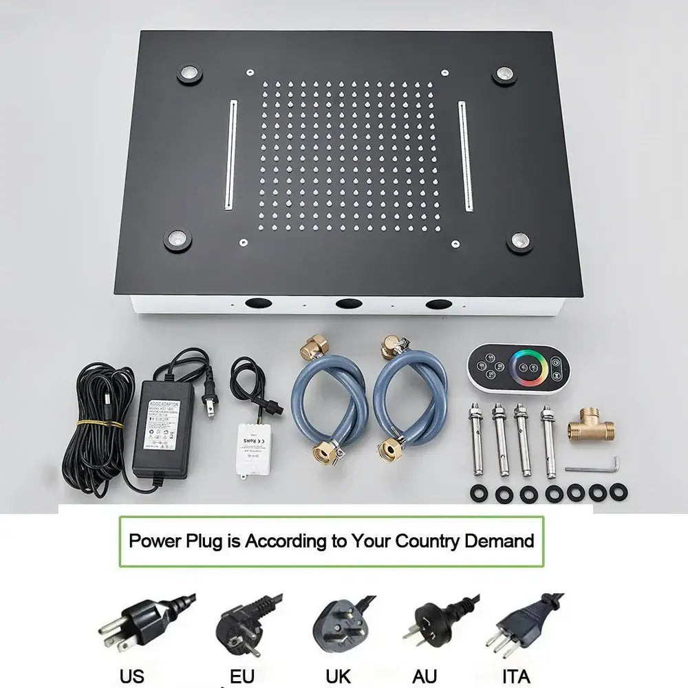 Black LED Shower System